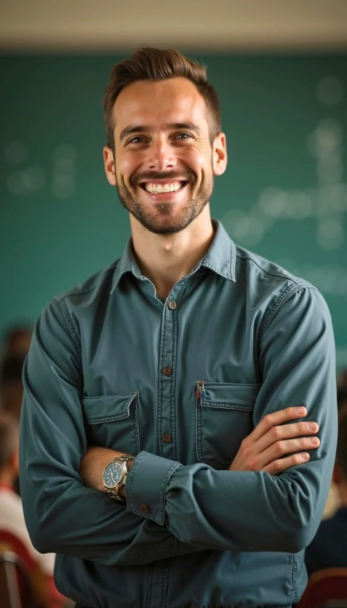 Nauczycielka przy tablicy